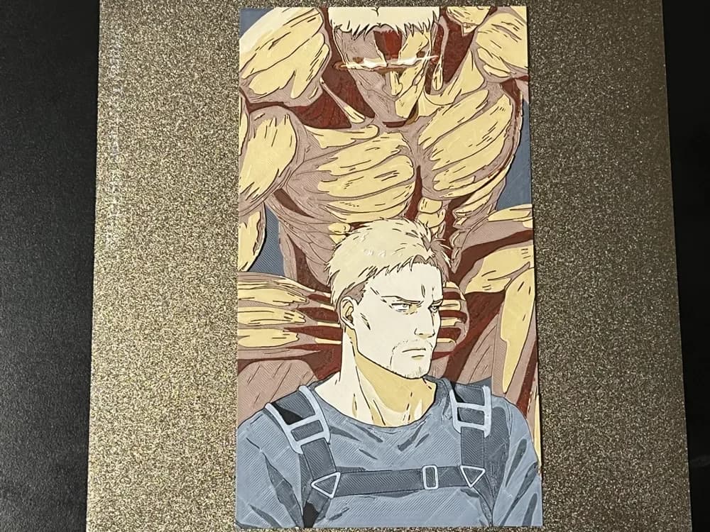 Attack on Titan Reiner and Armored Titan Hueforge by FantasyZ HueForge model: Attack on Titan Reiner and Armored Titan Hueforge by FantasyZ