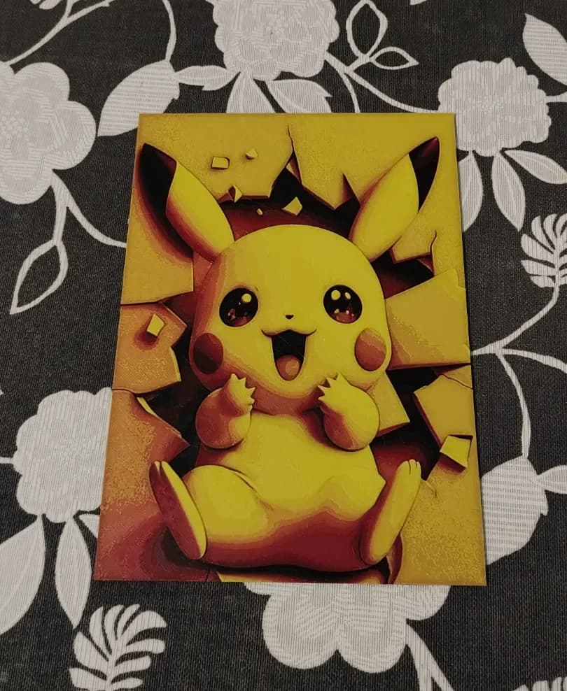 Pokemon Pikachu Happy Hueforge by enricoRE HueForge model: Pokemon Pikachu Happy Hueforge by enricoRE