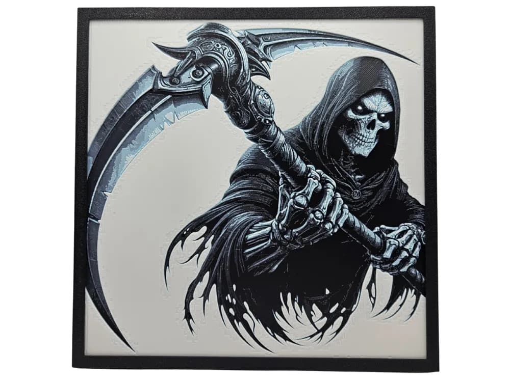 Scythe Reaper by BusyKikiBee HueForge model: Scythe Reaper by BusyKikiBee