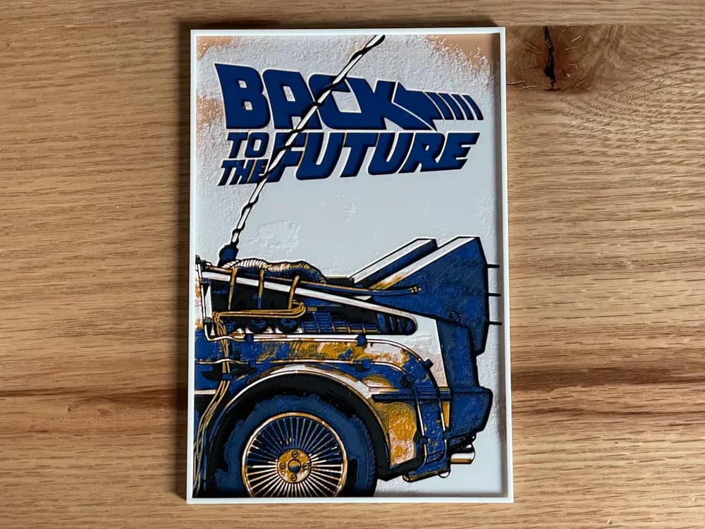 Back To The Future (1985) Hueforge Movie Poster Back To The Future (1985) Hueforge Movie Poster