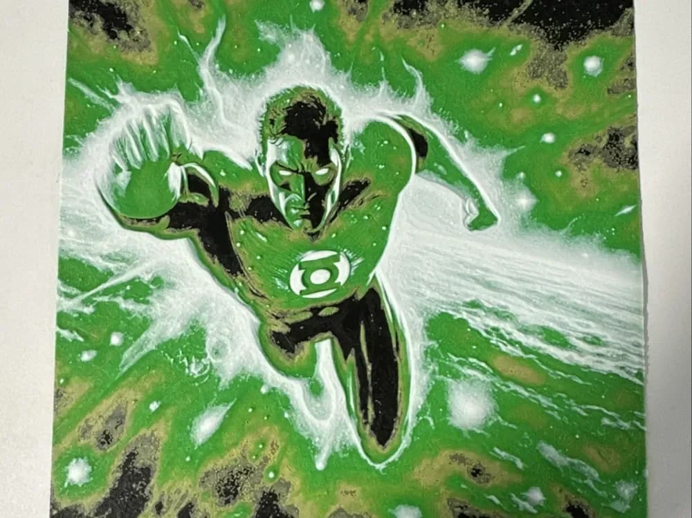 HueForge model: Green Lantern Hal Jordan Hueforge 200x200 by Strata Prints