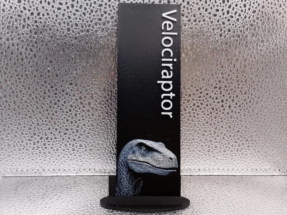 Velociraptor Bookmark hueforge by Borishotch Industries HueForge model: Velociraptor Bookmark hueforge by Borishotch Industries
