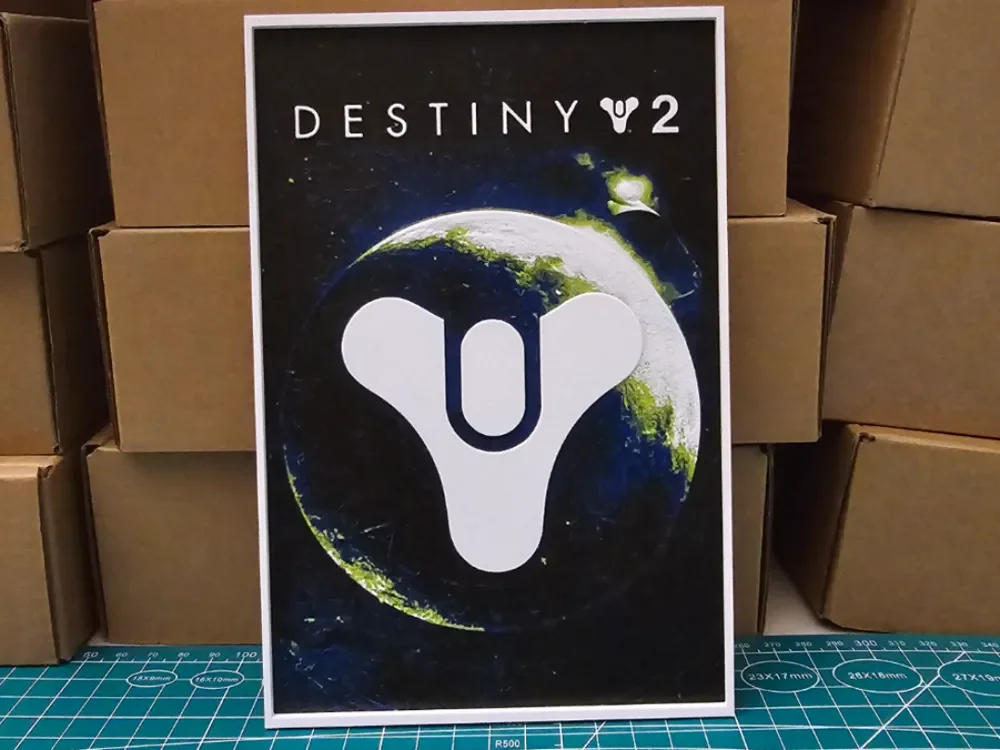 Destiny 2 Poster - Hueforge Art by Lumpy3D HueForge model: Destiny 2 Poster - Hueforge Art by Lumpy3D