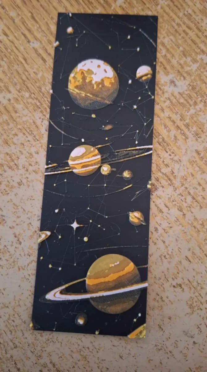 space 51x154 bookmark by 3dGlow HueForge model: space 51x154 bookmark by 3dGlow