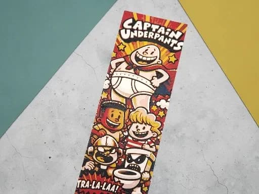 Captain Underpants 50mm by 150mm Bookmark