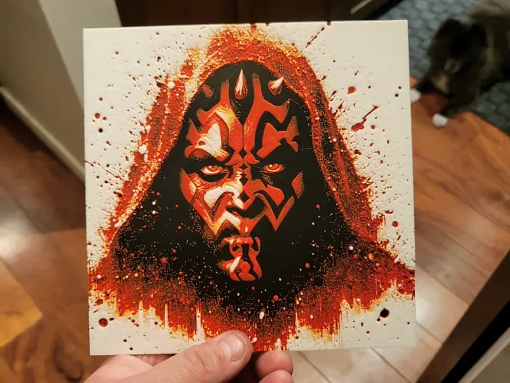Graffiti Darth Maul by 3Ree Printing HueForge model: Graffiti Darth Maul by 3Ree Printing