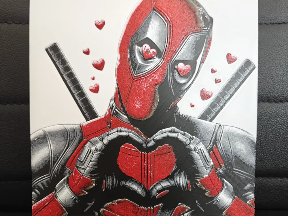 Deadpool Love by TheHueforgeLady HueForge model: Deadpool Love by TheHueforgeLady