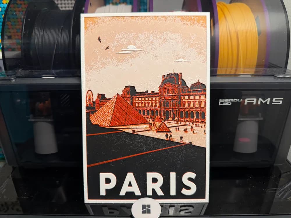 Paris Louvre Museum HueForge Paris Louvre Museum HueForge