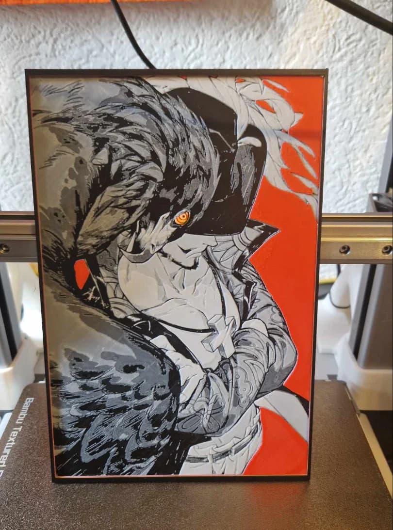 Dracule Mihawk - One Piece - Hueforge by Dakiren HueForge model: Dracule Mihawk - One Piece - Hueforge by Dakiren