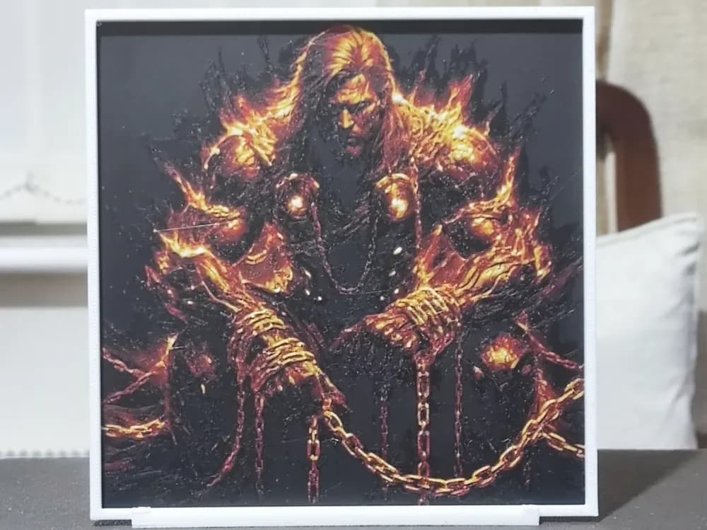 Thor In Chains - HueForge 4 Color by BoDad HueForge model: Thor In Chains - HueForge 4 Color by BoDad