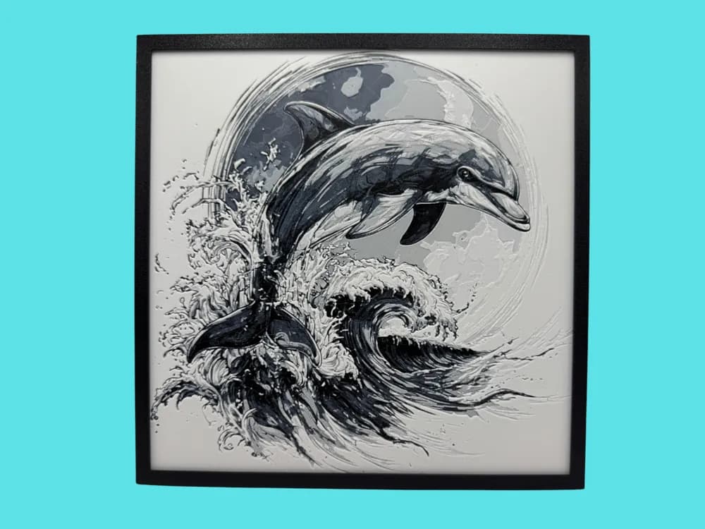 HueForge model: Dolphin Jumping by Canadian Gamer