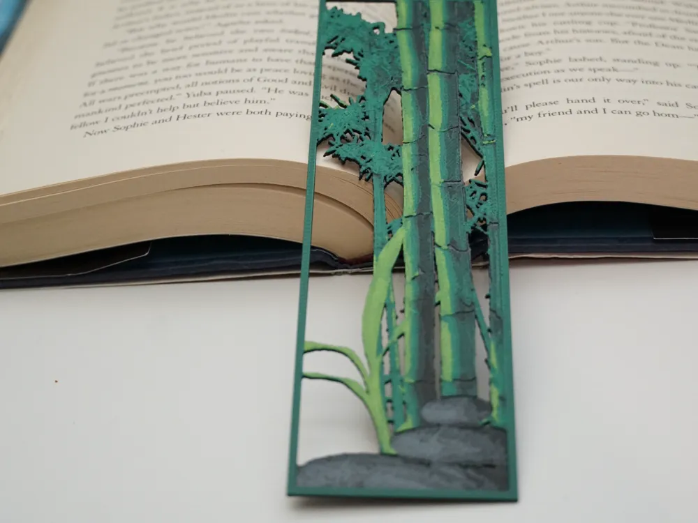 Bamboo Zen Bookmark by 3djd HueForge model: Bamboo Zen Bookmark by 3djd