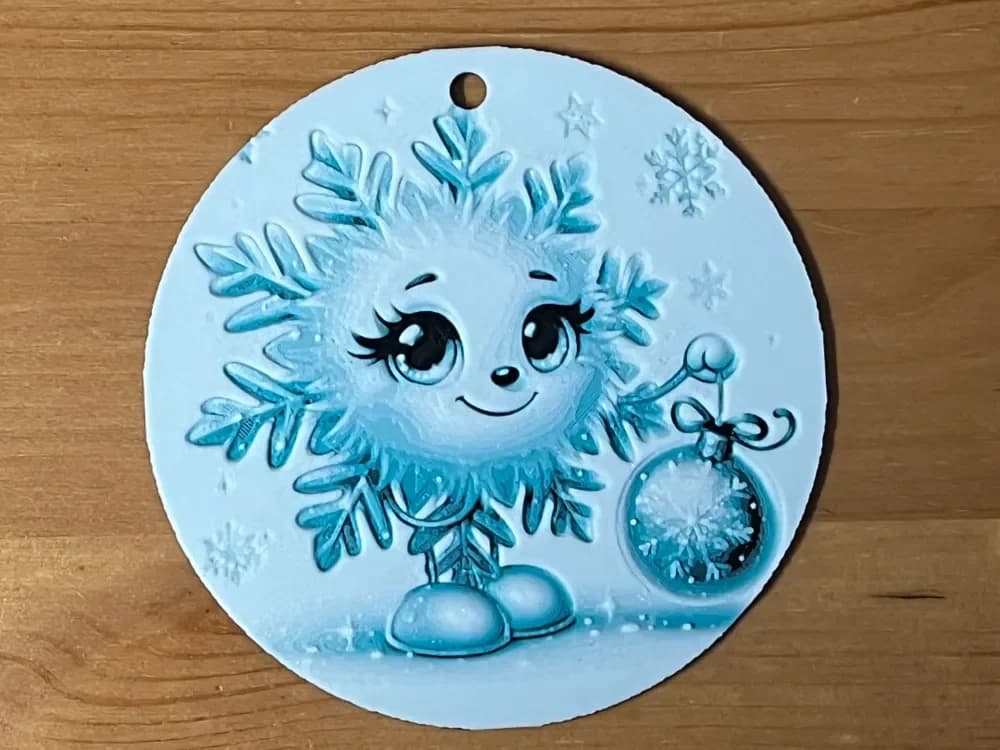 cute snowflake bauble by Morganja HueForge model: cute snowflake bauble by Morganja
