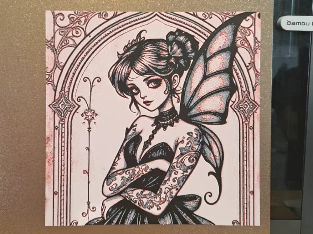 Gothic tinkerbelle - hueforge by 3dGlow HueForge model: Gothic tinkerbelle - hueforge by 3dGlow