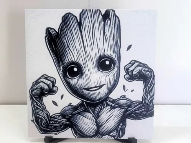 Groot by Poly3D HueForge model: Groot by Poly3D