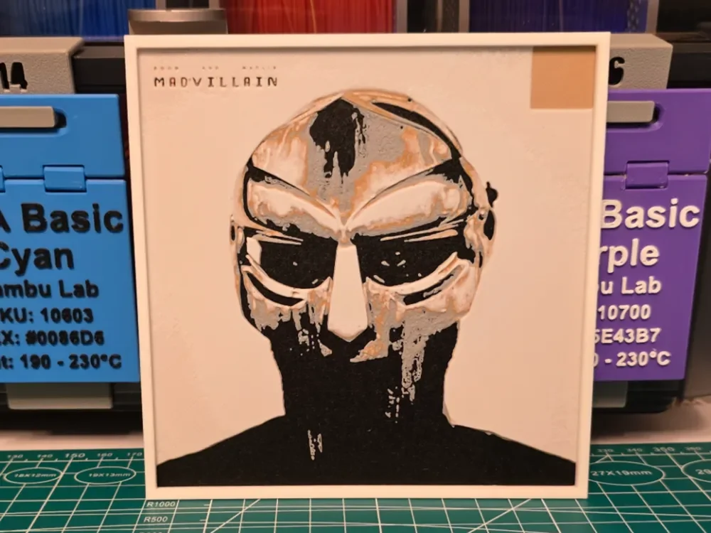 Madvillain "Madvillainy" Album Poster - Hueforge by Lumpy3D HueForge model: Madvillain "Madvillainy" Album Poster - Hueforge by Lumpy3D