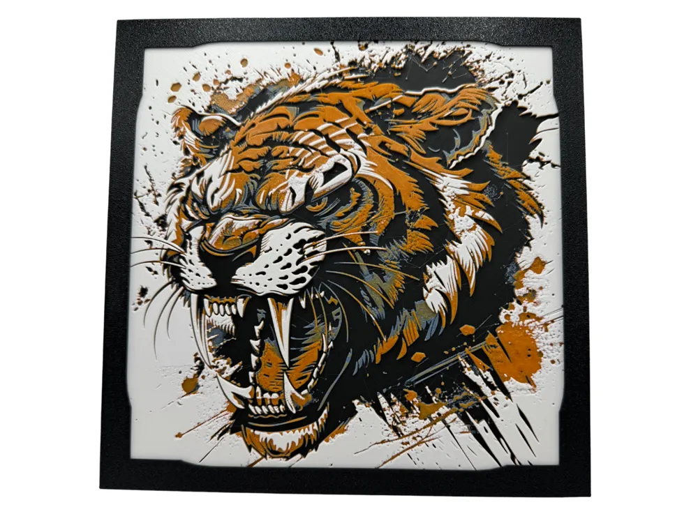 Tiger Head - Hueforge by Canadian Gamer HueForge model: Tiger Head - Hueforge by Canadian Gamer