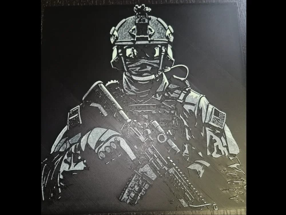 Soldier Hueforge by 3D_Rey HueForge model: Soldier Hueforge by 3D_Rey