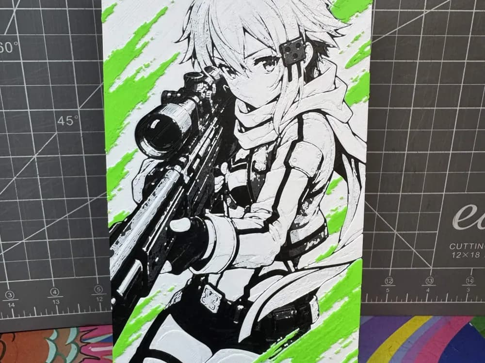 Hueforge of Sinon from Sword Art Online Hueforge of Sinon from Sword Art Online