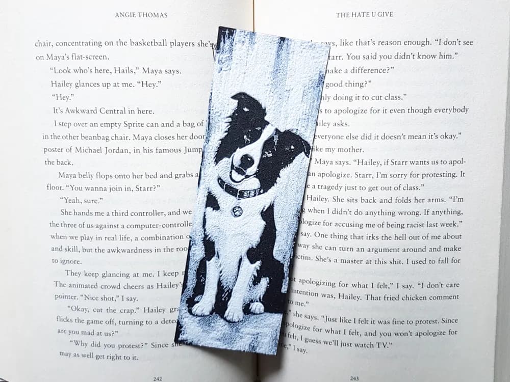 Bookmark, Cute Puppy Dog, Border Collie Bookmark, Cute Puppy Dog, Border Collie