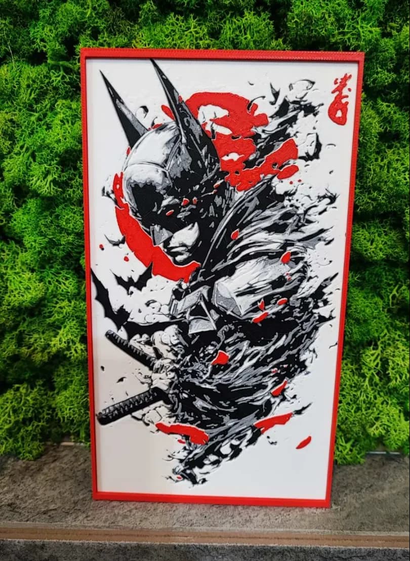 Samurai Bat by Garuda3D HueForge model: Samurai Bat by Garuda3D