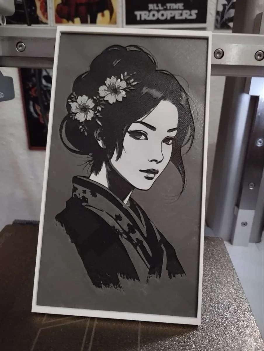 geisha by FYTY112 HueForge model: geisha by FYTY112