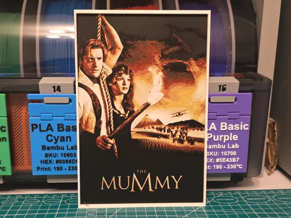 HueForge model: The Mummy (1999) Movie Poster - Hueforge Art by Lumpy3D