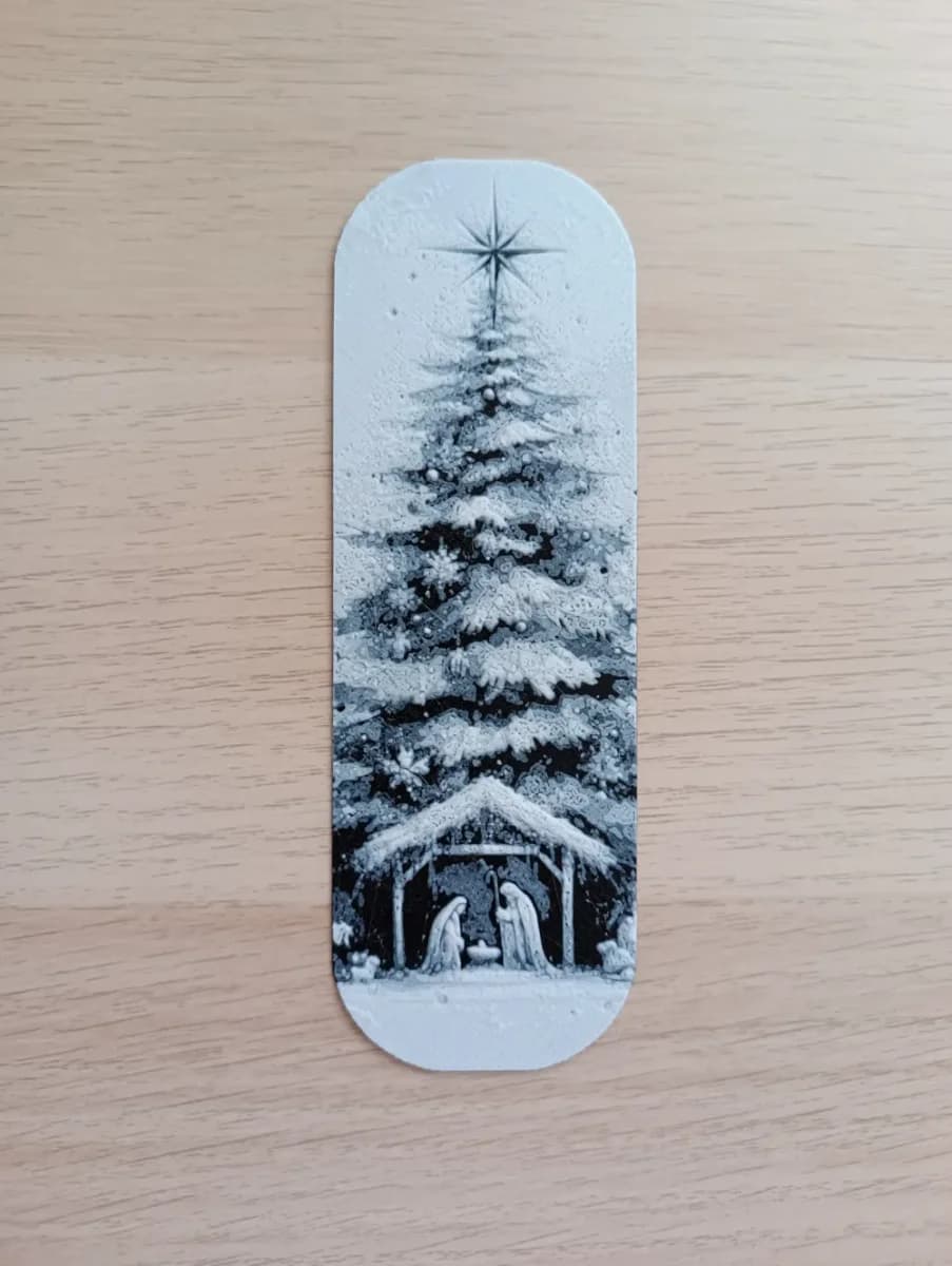 Christmas Tree and Nativity Scene Bookmark Christmas Tree and Nativity Scene Bookmark