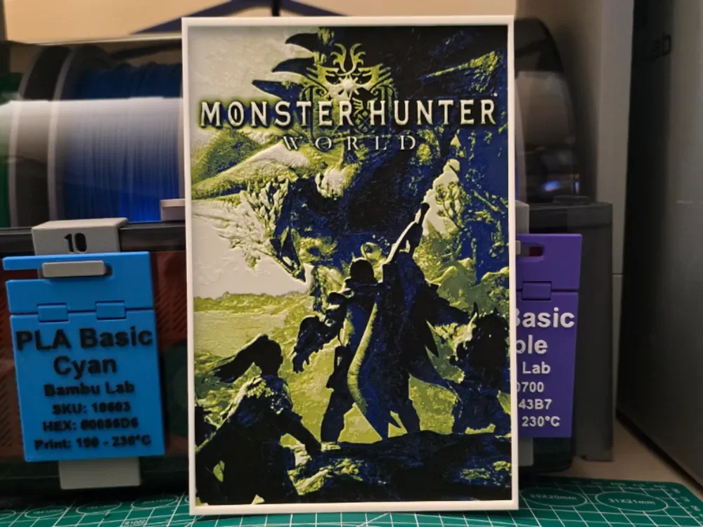 Monster Hunter: World Hueforge Art by Lumpy3D HueForge model: Monster Hunter: World Hueforge Art by Lumpy3D