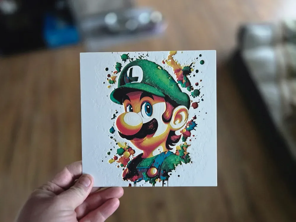 Graffiti Luigi Hueforge by 3Ree Printing HueForge model: Graffiti Luigi Hueforge by 3Ree Printing