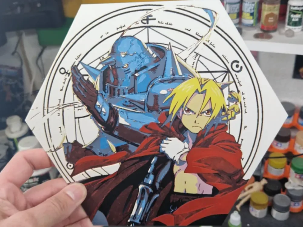 Fullmetal Alchemist Hueforge - Edward & Alphonse by Dakiren HueForge model: Fullmetal Alchemist Hueforge - Edward & Alphonse by Dakiren
