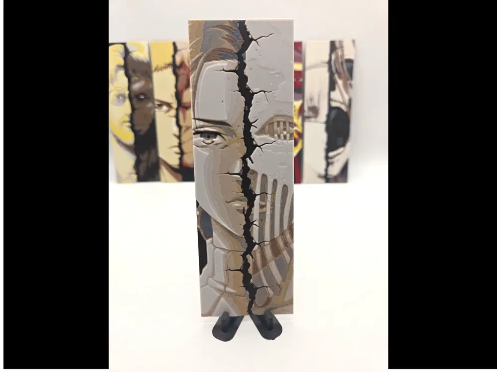 Attack On Titan 50x150mm Bookmark, Lara by MythicHue's HueForge model: Attack On Titan 50x150mm Bookmark, Lara by MythicHue's