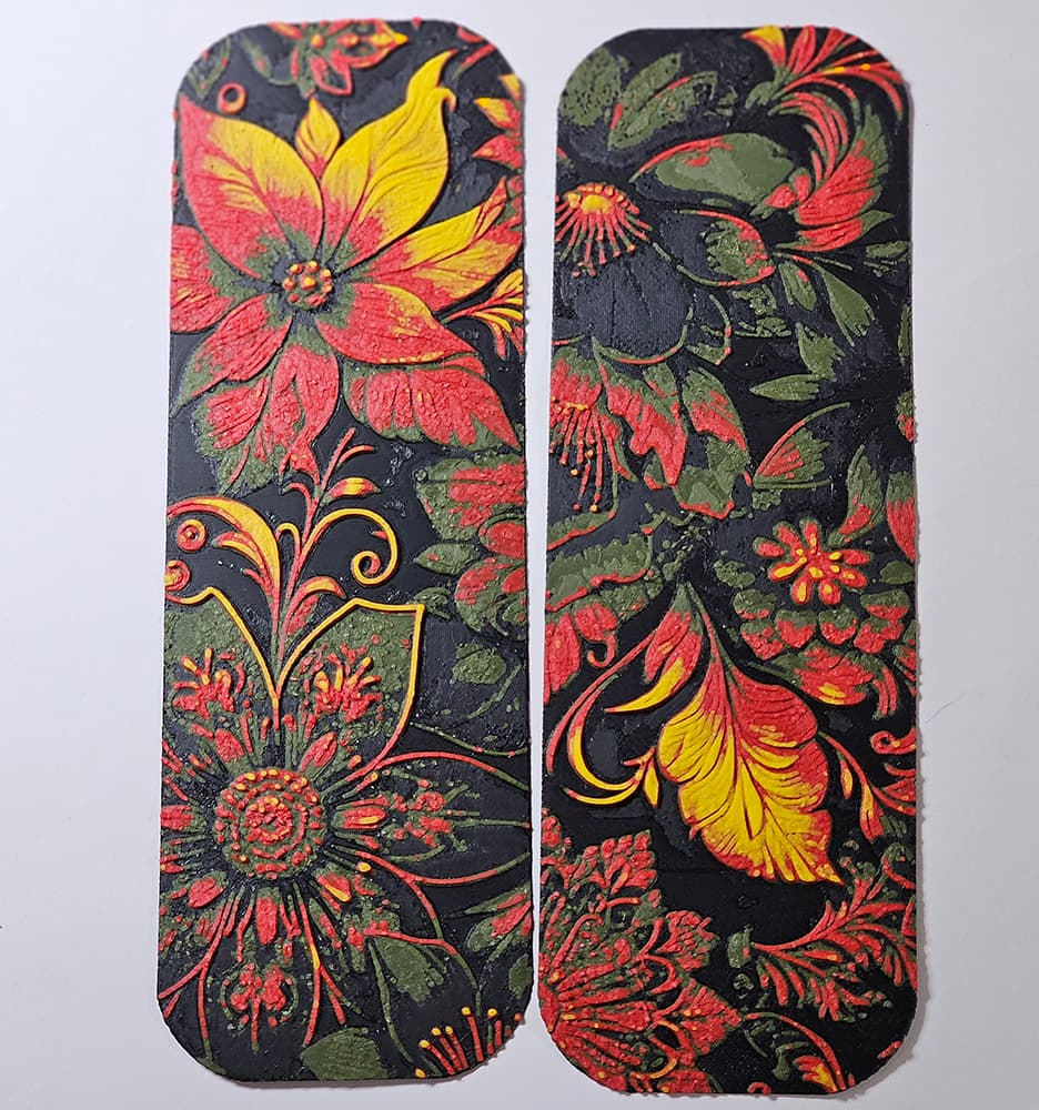 Ornate Floral Hueforge bookmarks Ornate Floral Hueforge bookmarks