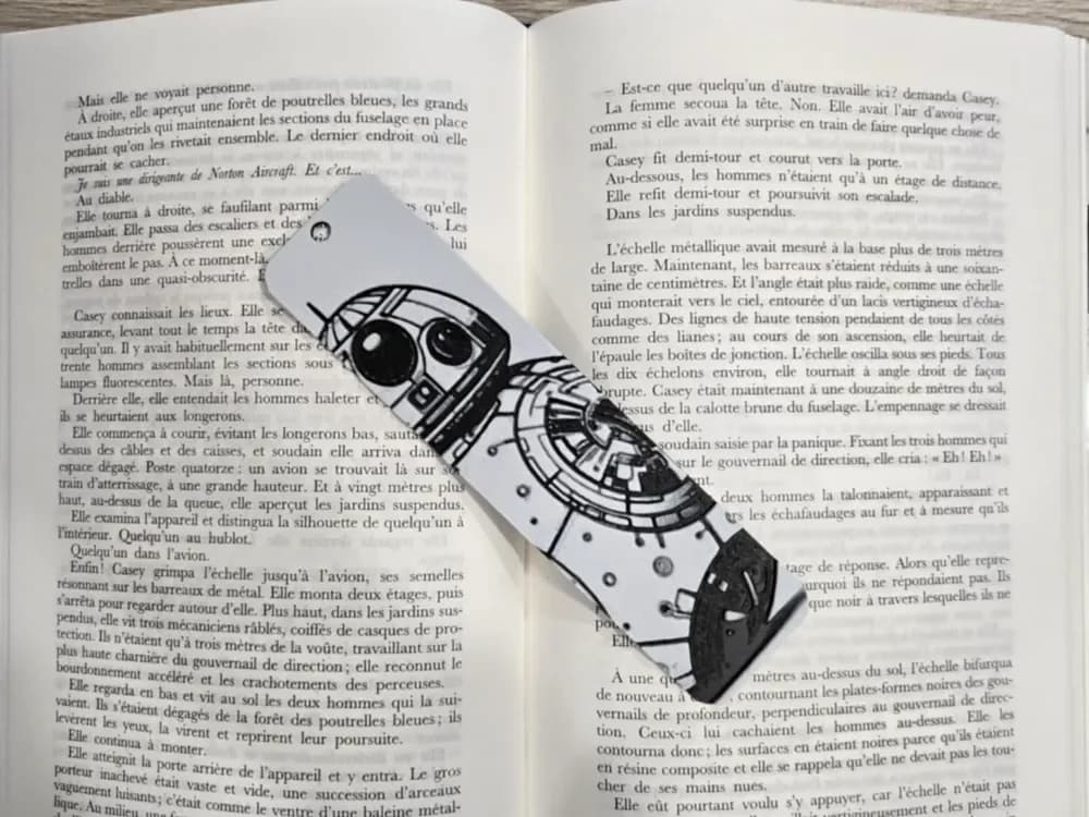 Bookmark BB-8 Star Wars by Kactus Fpv HueForge model: Bookmark BB-8 Star Wars by Kactus Fpv