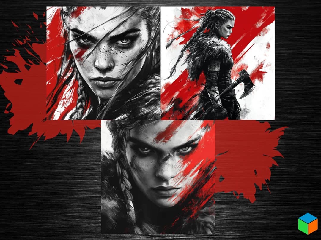 HueForge model: 🛡️ Merchant Exclusive – Viking Trio Poster Set is Live! ⚔️ by 3D Prints By Vic