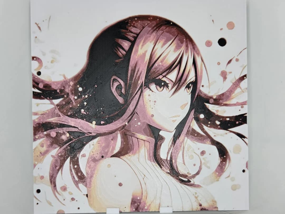 Graffiti Erza Scarlet Graffiti by 3Ree Printing HueForge model: Graffiti Erza Scarlet Graffiti by 3Ree Printing