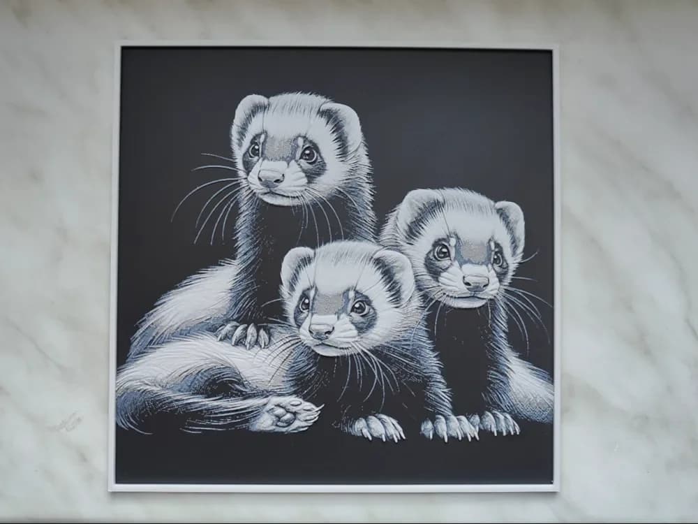 Ferrets - Hueforge by BeaN HueForge model: Ferrets - Hueforge by BeaN
