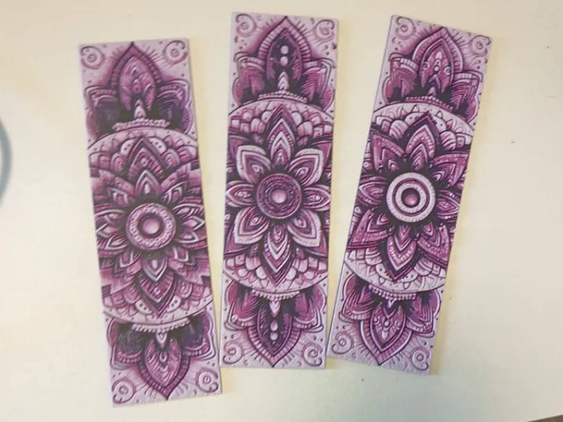 Mandala Bookmark Set Hueforge by 3DNesy HueForge model: Mandala Bookmark Set Hueforge by 3DNesy