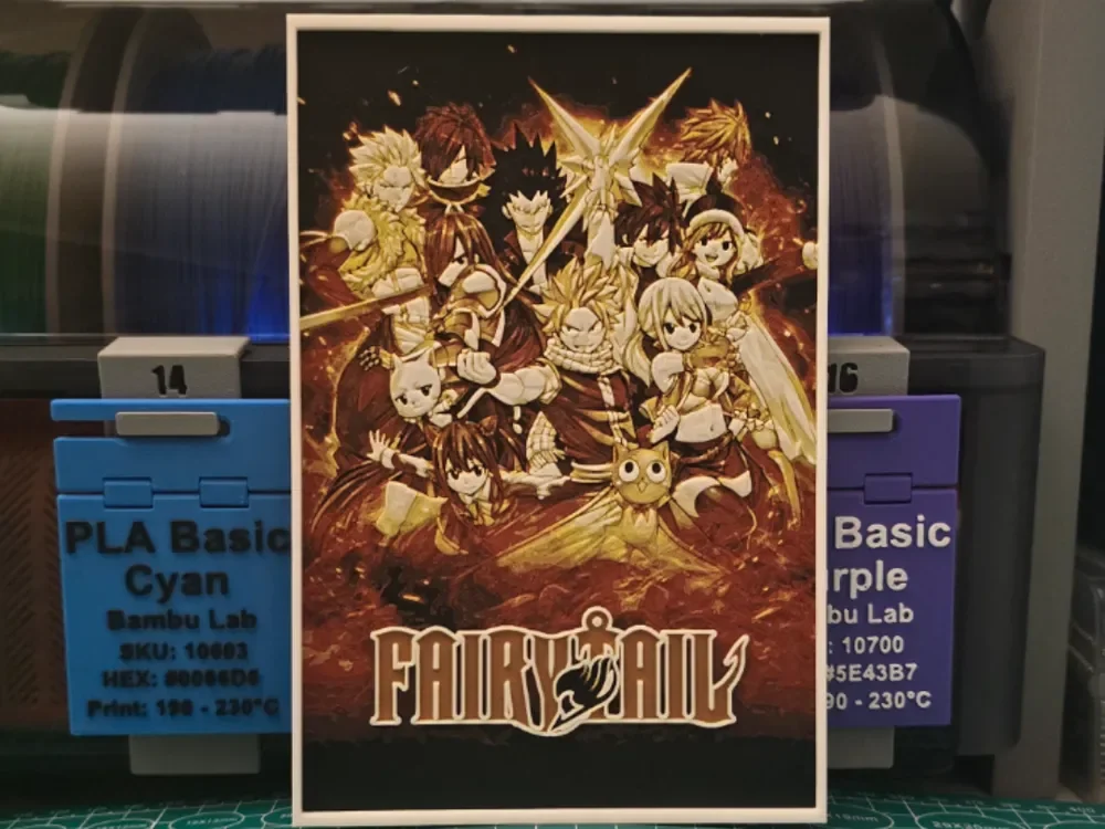 Fairy Tail Poster - Hueforge Art by Lumpy3D HueForge model: Fairy Tail Poster - Hueforge Art by Lumpy3D