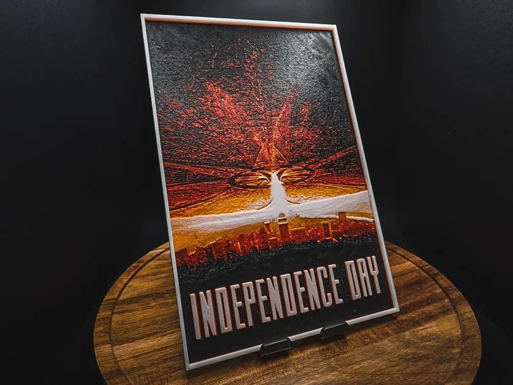 Independence Day (Movie Poster - HueForge) by HugheCraft HueForge model: Independence Day (Movie Poster - HueForge) by HugheCraft