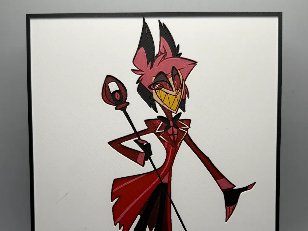 Hazbin Hotel Hueforge - Alastor by MonkeyForge 3D HueForge model: Hazbin Hotel Hueforge - Alastor by MonkeyForge 3D