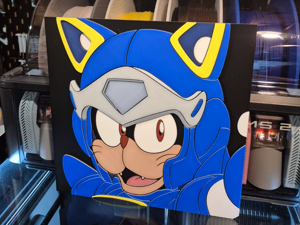 Guido Anchovy - Samurai Pizza Cats Hueforge Guido Anchovy - Samurai Pizza Cats Hueforge