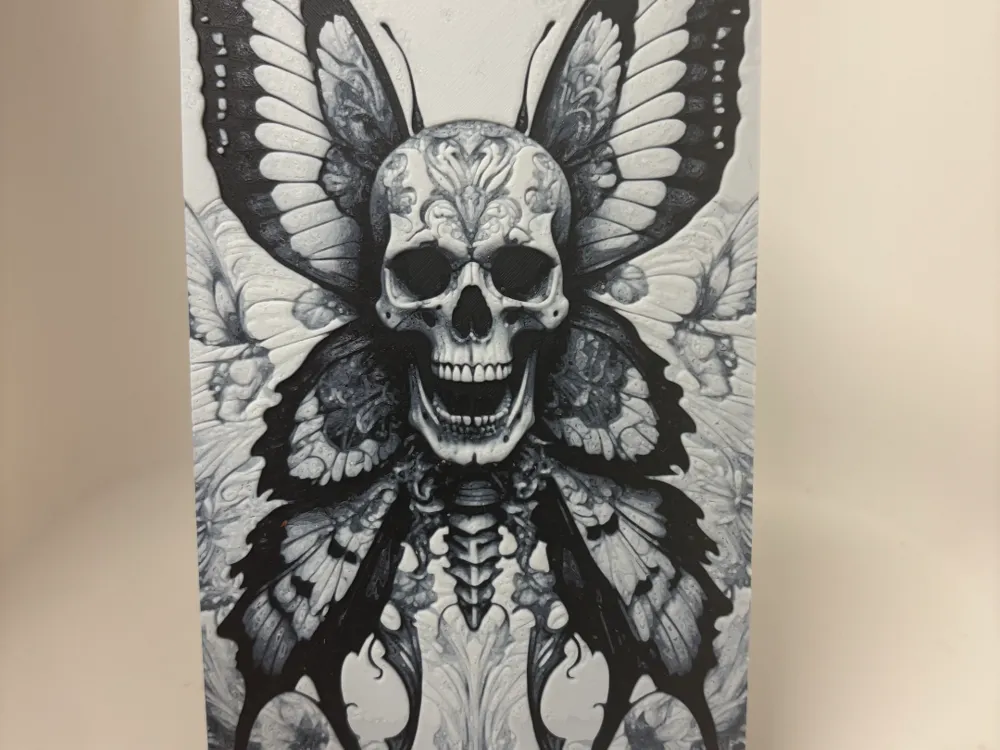 Skull Butterfly Hueforge by Morganja HueForge model: Skull Butterfly Hueforge by Morganja