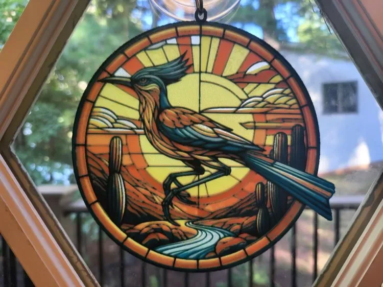 HueForge Stained Glass Roadrunner by tlavedas HueForge model: HueForge Stained Glass Roadrunner by tlavedas