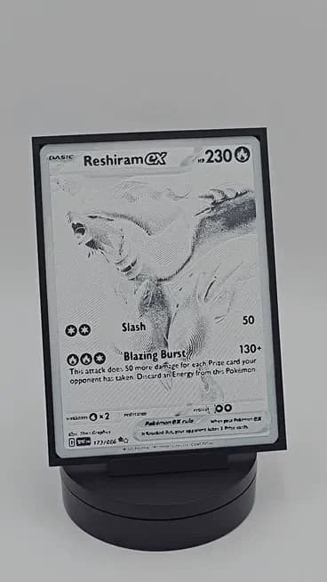 Reshiram ex #173 Pokemon White Flare Hueforge by Loki HueForge model: Reshiram ex #173 Pokemon White Flare Hueforge by Loki
