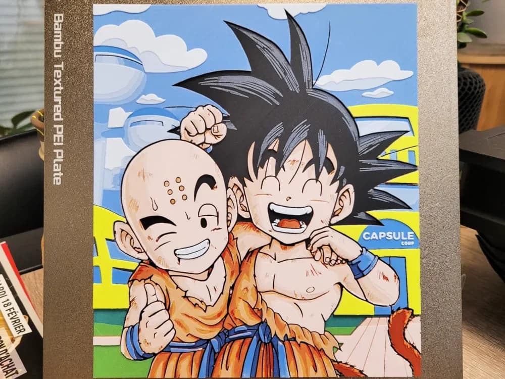 Goku And Krillin After Fight - Dragonball Hueforge
