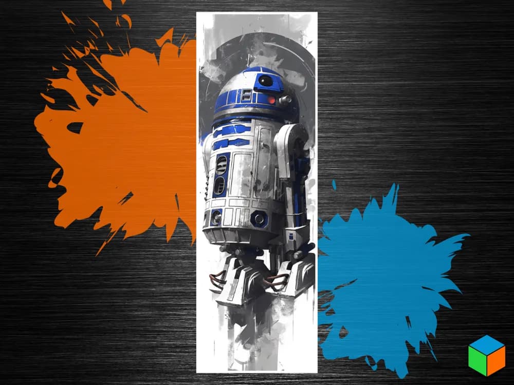 HueForge model: R2D2 Hueforge Bookmark by 3D Prints By Vic