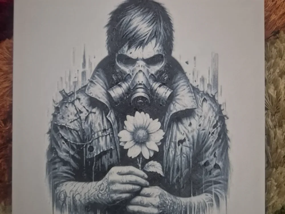 GAS MASK MAN FLOWER HUEFORGE by Buntsta HueForge model: GAS MASK MAN FLOWER HUEFORGE by Buntsta