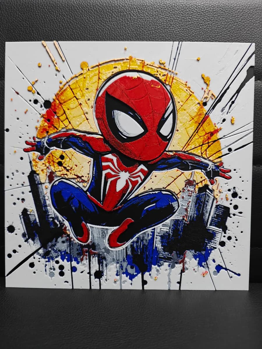 HueForge model: Chibi Spider-Man by TheHueforgeLady