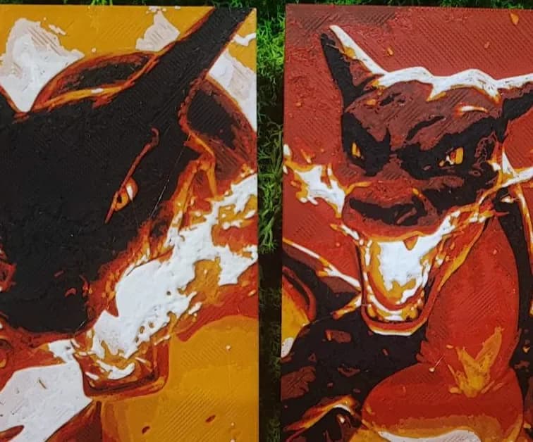 Angry Charizard by Garuda3D HueForge model: Angry Charizard by Garuda3D